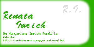 renata imrich business card